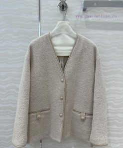 AW72239 Prada's Smart And Stylish Looped Woolen Jacket With 100% Sheepskin Edge Craftsmanship C hv6nghug