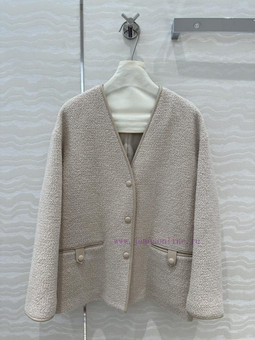 AW72239 Prada's Smart And Stylish Looped Woolen Jacket With 100% Sheepskin Edge Craftsmanship C hv6nghug - Image 2