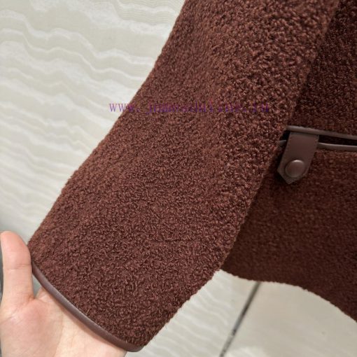 AW72239 Prada's Smart And Stylish Looped Woolen Jacket With 100% Sheepskin Edge Craftsmanship C q6hf4fqc - Image 9