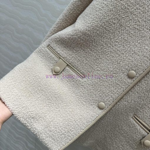 AW72239 Prada's Smart And Stylish Looped Woolen Jacket With 100% Sheepskin Edge Craftsmanship C hv6nghug - Image 6