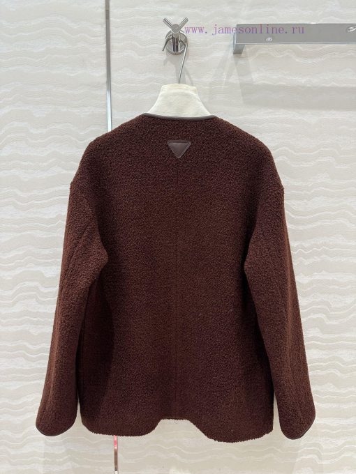 AW72239 Prada's Smart And Stylish Looped Woolen Jacket With 100% Sheepskin Edge Craftsmanship C q6hf4fqc - Image 10
