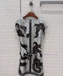 AL75658 H Pop Style Steed Pendant Positioning Printed Silk Dress With 100% Silk Twill Texture S 2pq4837l