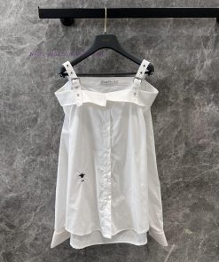 ZC60277 Dior 25Ss Early Spring New Adjustable Shoulder Strap Style Off Shoulder Shirt | Yb The 3cqm2y00