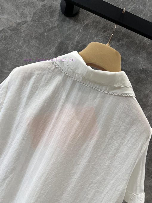 ZC60279 Miumi * 25Ss Spring/Summer New Intelligent Molecular College Style Double Collar White 16mblyj8 - Image 5