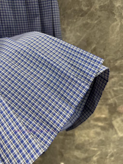 ZB60278 Miumi * 25Ss Spring/Summer New Collection Continues Miu Tone Blue Checkered Pleated Hal xu3g0gdu - Image 8