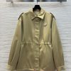 CW75670 Prada 25 Spring/Summer New Collection Triangle Logo Decorative Collar Windbreaker Coat 9af839ye