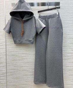 CT75671 LW Home 25 Early Spring New Collection Hooded Letter Short Hoodie+high Waisted Elastic 1kg8nvn6