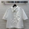 CC75676 Gucci 25 Early Spring New Collection Half Button Short Sleeve Shirt With Flip Collar Lo zwa7xpp9