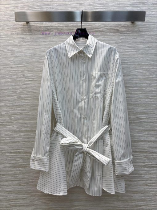 CL75678 Loewe 25 Spring/Summer Striped Shirt Style Dress With A High-end Feel And A Light Luxur i5qzx5z3 - Image 2
