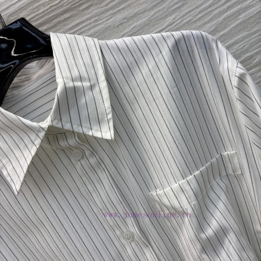 CL75678 Loewe 25 Spring/Summer Striped Shirt Style Dress With A High-end Feel And A Light Luxur i5qzx5z3 - Image 5