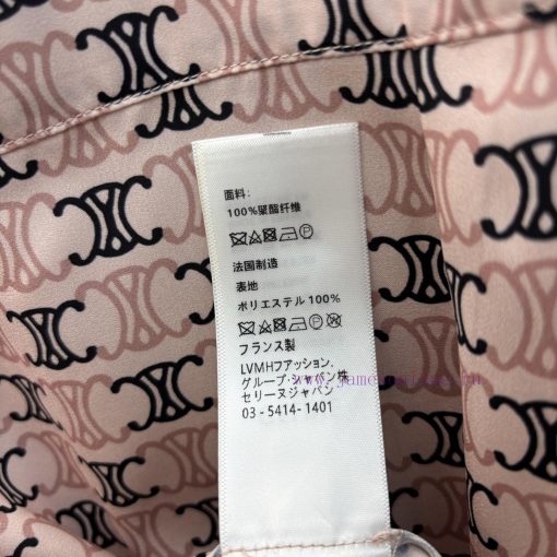 CT75679 Celine 25 Early Spring New Collection Arc De Triomphe Printed Set Collar Shirt+Knot Ski n8lut97p - Image 10