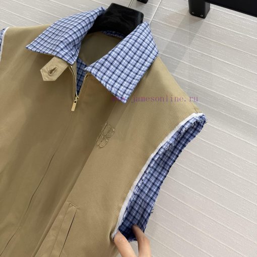 Strongly Recommend BW75688 Mi * 25 Early Spring New Retro Artistic Style Khaki Vest Jacket Sky z9grxpei - Image 6