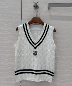 AT75692 RL Wimbledon Knitted Tank Top A British Aristocratic Style Tennis Outfit For Young Girl huak7qfo
