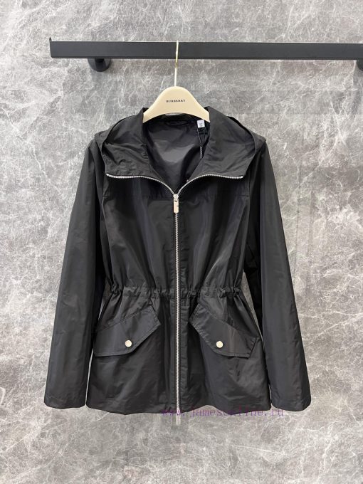 ZW60285 Burberry 25Ss Early Spring New Waist Double Zipper Hoodie Coat | The Fabric Texture Of uhgesemf