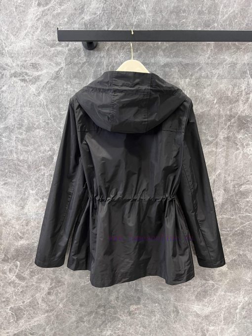 ZW60285 Burberry 25Ss Early Spring New Waist Double Zipper Hoodie Coat | The Fabric Texture Of uhgesemf - Image 4