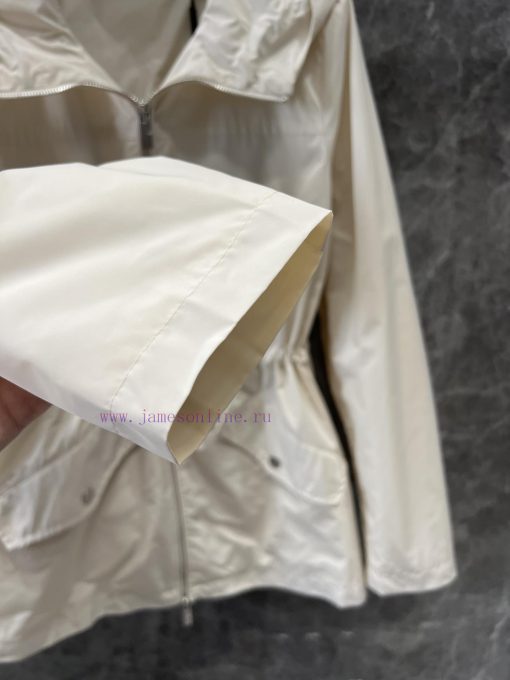 ZW60285 Burberry 25Ss Early Spring New Waist Double Zipper Hoodie Coat | The Fabric Texture Of 1mjn3k48 - Image 8