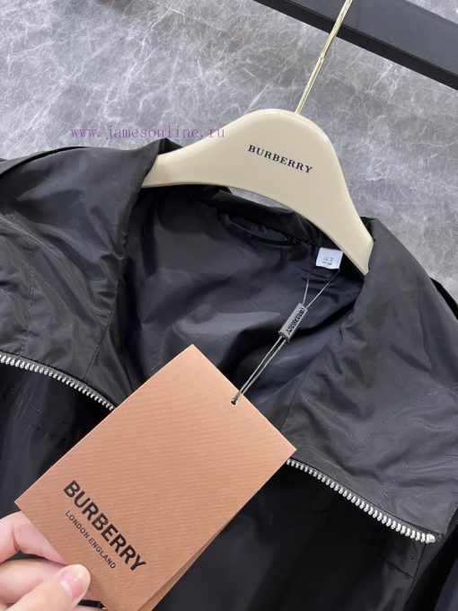 ZW60285 Burberry 25Ss Early Spring New Waist Double Zipper Hoodie Coat | The Fabric Texture Of uhgesemf - Image 9