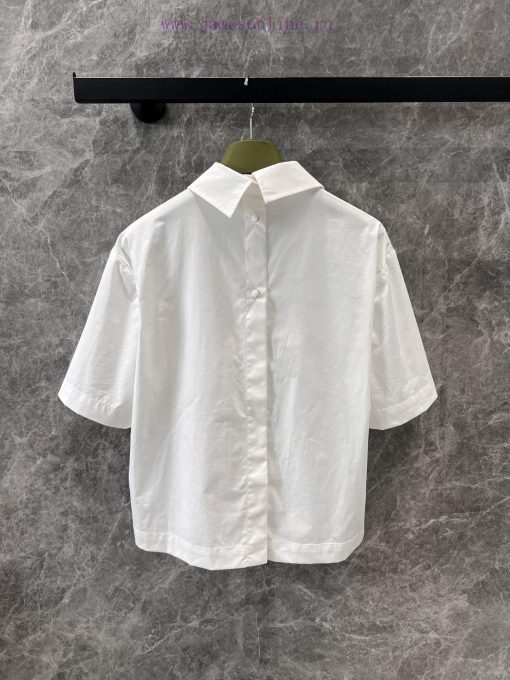 ZC60288 Gucci 25Ss Early Spring New Letter Embroidered Collar Half Button Short Sleeve Shirt 丨 g2xzjin2 - Image 3