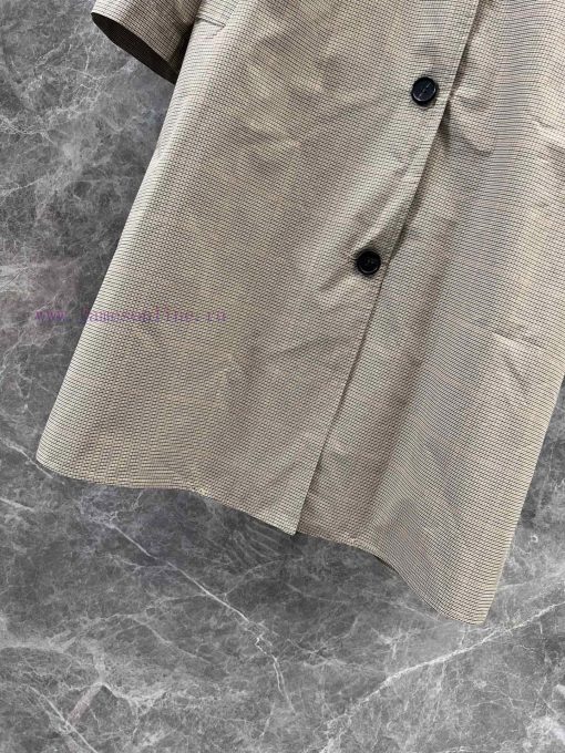 ZW60291 MiuM * U 25Ss Early Spring New Plaid College Style Unisex Long Windbreaker 丨 Yb Develop f26ueqy8 - Image 7