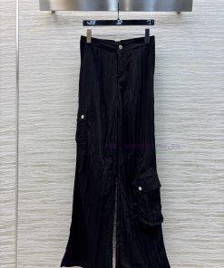 CK75697 Summer Lazy High-end Cool Pants With Elastic Waist Straight Leg Work Pants High Waist S bwh0gv4p