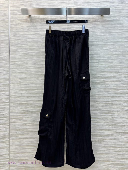 CK75697 Summer Lazy High-end Cool Pants With Elastic Waist Straight Leg Work Pants High Waist S bwh0gv4p - Image 9