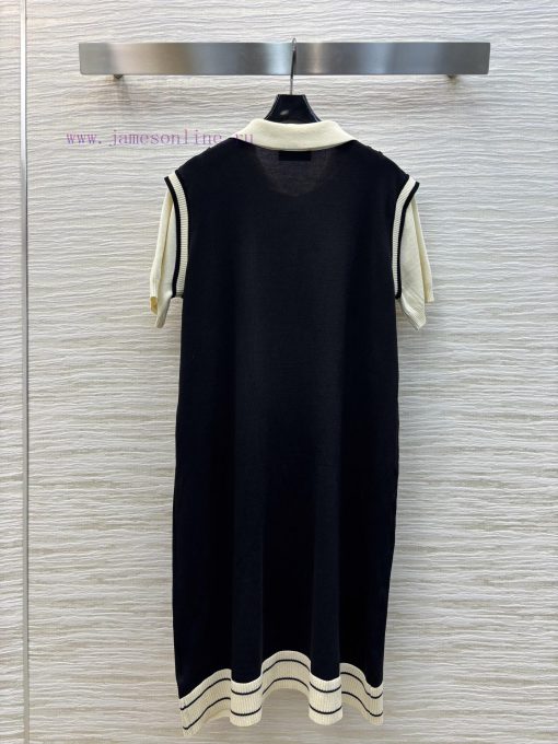 CL75701 Miu Miu Fake Two Piece Design POLO Ridge Knitted Skirt Straight Tube Version Super Exqu 1f9zsggl - Image 9