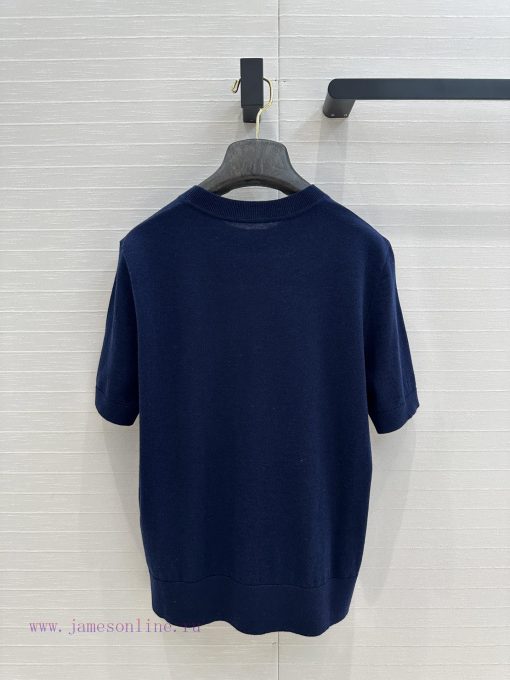 Highly Recommended BT75705 Max * 25 New Product Color Blocking Logo Jacquard Short Sleeved Knit 9v8wg4ni - Image 10