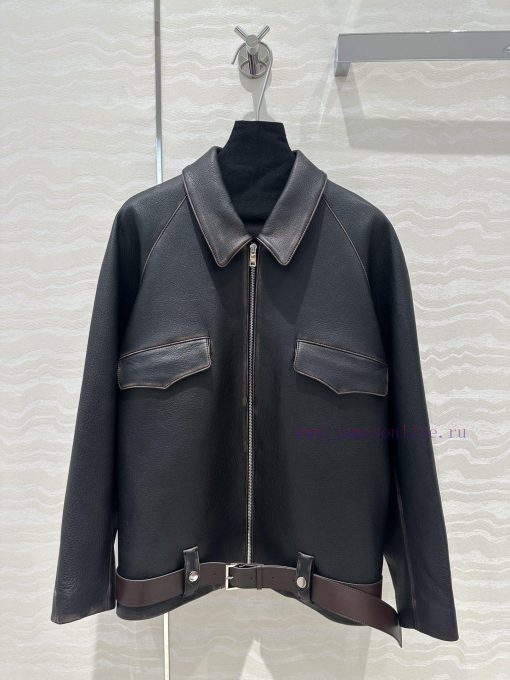 High End Jia Ling's AW69778 P Tailand Academy Style Unisex Shoulder Down Jacket Leather Jacket 45tedtzn