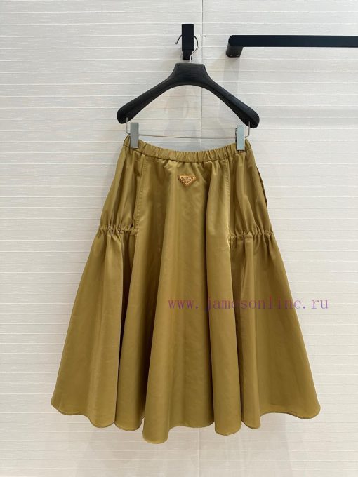 BB73737 Prada 25 Early Spring New Product Synchronized Elastic Waist Nylon Long Half Skirt Supe 4ndcotam - Image 9
