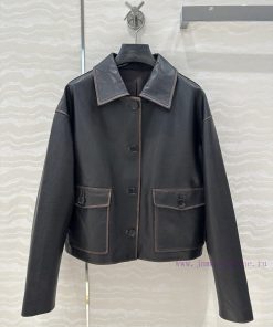 High End Quality AW73370 Lw High Intelligence Wearing Style Real Leather Jacket Original Custom u21pdooi