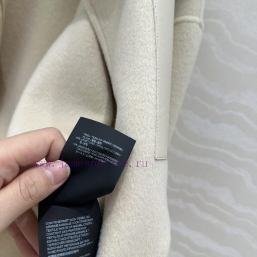High End AW73191 LW Smart And Fashionable Handmade Wool Coat With 100% Lambskin Pocket Decorati 6ckfchdk - Image 9