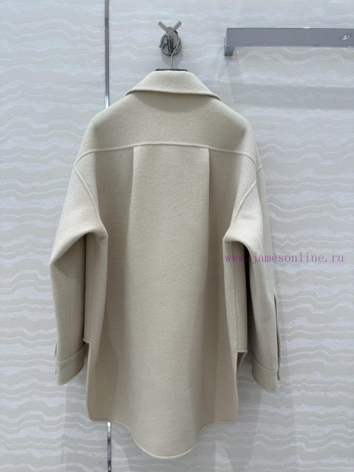 High End AW73191 LW Smart And Fashionable Handmade Wool Coat With 100% Lambskin Pocket Decorati 6ckfchdk - Image 10