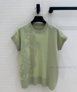 Highly Recommend BT75733 H Ma 25s Spring And Summer New Color Matching Knitted Short Sleeved To 80cbp7iy