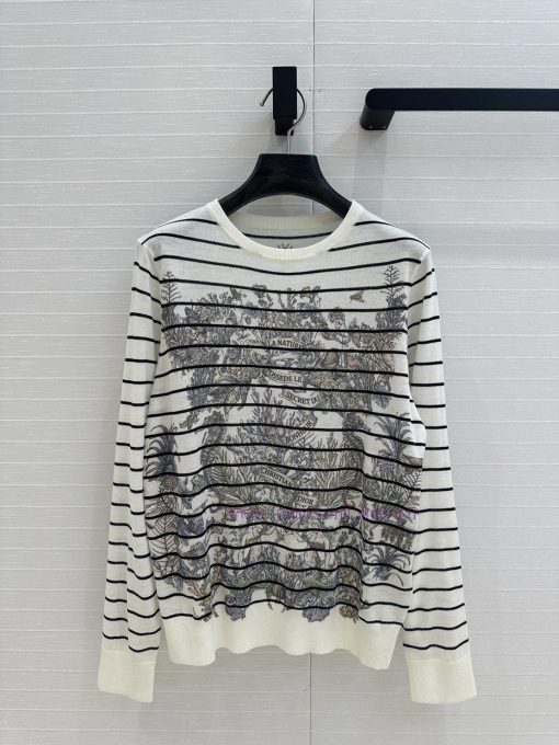Highly Recommended ️ BT75735 Di * 25 Early Spring New Product Striped Flower Printed Linen Knit 10zczewx