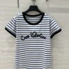 AT75750 V Series 25s Early Spring New Product Stripe Control Must Enter Pure Cotton Embroidered k1xqylcl