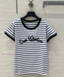 AT75750 V Series 25s Early Spring New Product Stripe Control Must Enter Pure Cotton Embroidered k1xqylcl
