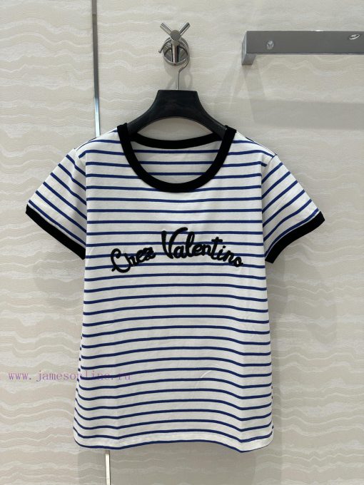 AT75750 V Series 25s Early Spring New Product Stripe Control Must Enter Pure Cotton Embroidered k1xqylcl - Image 2