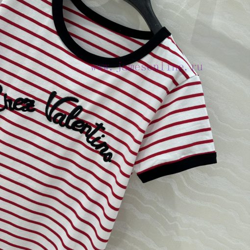 AT75750 V Series 25s Early Spring New Product Stripe Control Must Enter Pure Cotton Embroidered 5ticg3ef - Image 4