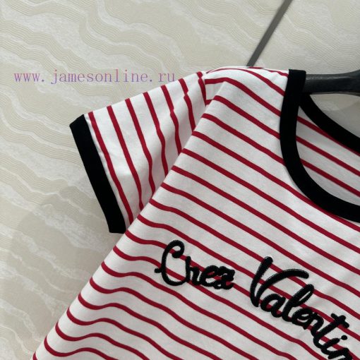 AT75750 V Series 25s Early Spring New Product Stripe Control Must Enter Pure Cotton Embroidered 5ticg3ef - Image 6