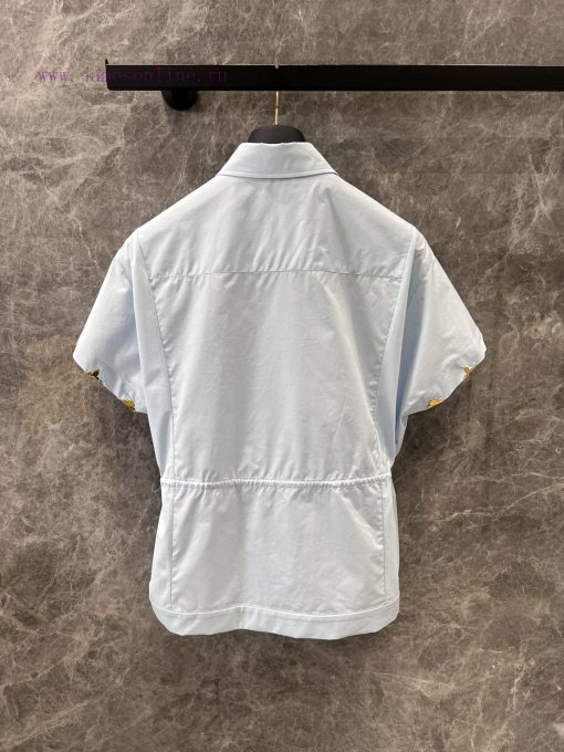 ZC60300 Louis Vuitton 25Ss Early Spring New Small Fly Sleeve Drawstring Lace Shirt | Yb Develop 47b0rl4c - Image 3