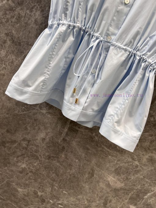 ZC60300 Louis Vuitton 25Ss Early Spring New Small Fly Sleeve Drawstring Lace Shirt | Yb Develop 47b0rl4c - Image 9