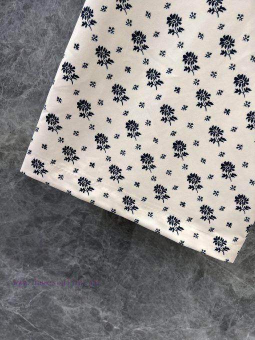 ZL60305 Valentino 25Ss Early Spring New Floral Print Bow Collar Short Sleeved Dress 丨 With Just rhs5ow6n - Image 8