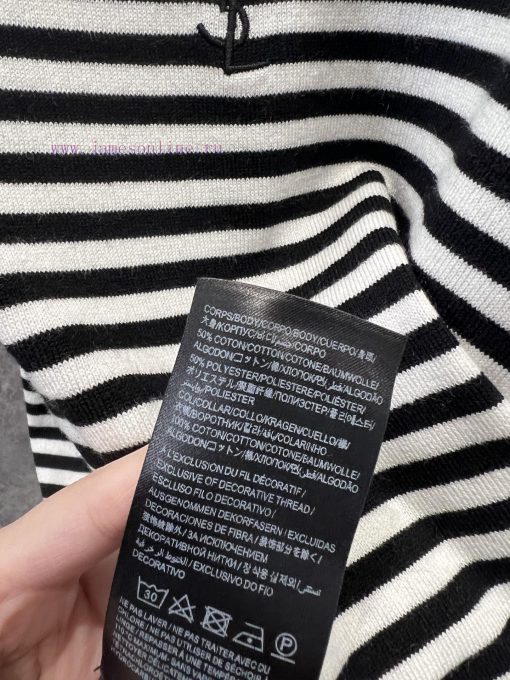 ZT60307 Saint Laur * Nt 25Ss Early Spring New Simple Style Stripe Logo Embroidered Knitted Tank x4ukz3iq - Image 10