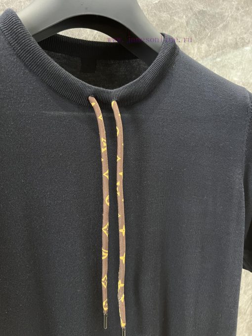 ZT60311 Louis Vuitton 25Ss Early Spring New Old Flower Drawstring Short Sleeve Knit Shirt Top | t5veo2jg - Image 6