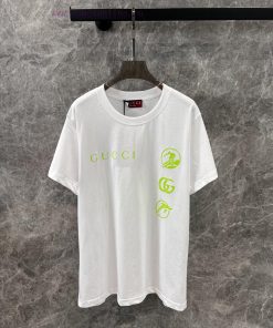 ZT60313 Gucci 25Ss Early Spring New Letter Logo Print Round Neck Loose Fit Short Sleeved T-shir f6ourvzu