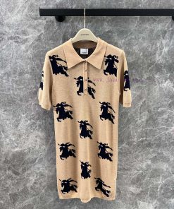 ZL60317 Burb * Erry 25Ss Early Spring New Warhorse Jacquard Polo Collar Knitted Short Sleeved D nzb3qep5