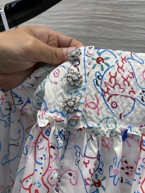 CB75757 Chanel 25 Early Spring New Collection Fun Graffiti Printed Long Half Skirt With Dynamic fyx87pts - Image 5