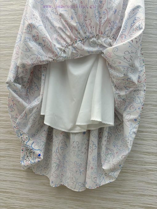 CB75757 Chanel 25 Early Spring New Collection Fun Graffiti Printed Long Half Skirt With Dynamic fyx87pts - Image 8