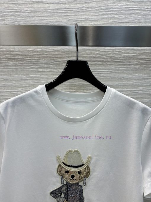 CT75759 RLouis Vuitton 25 Spring/Summer Heavy Industry Evening Dress Shining Bear Short Sleeve tmh0966h - Image 3