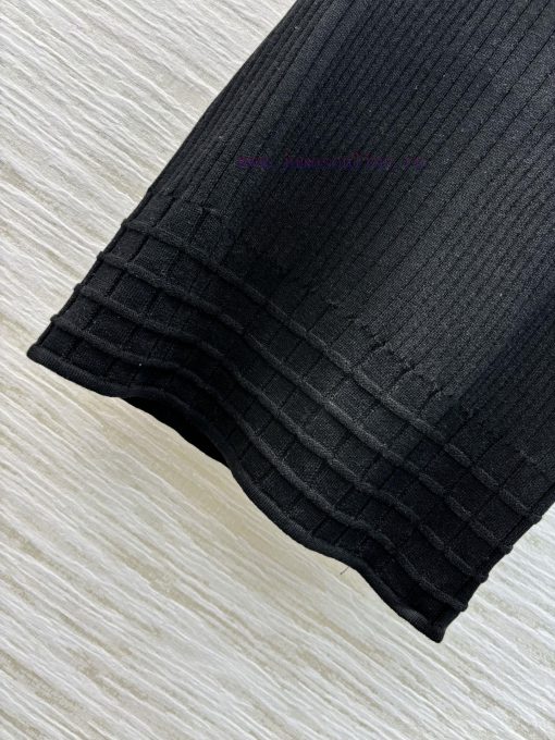CT75760 Chanel 25 Spring/Summer New Product Solid Color Vertical Knitted Tank Top With Delicate 4vsneqnu - Image 6